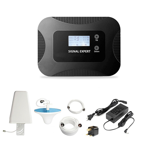 Ripetitore 2G/3G/4G 68dB Per Frequenze 700/1800/2100 MHz, Con ALC E Copertura Fino A 1000 Mq