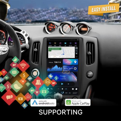 Yeloos Max - Tesla-Style Screen - Apple Carplay & Android Auto