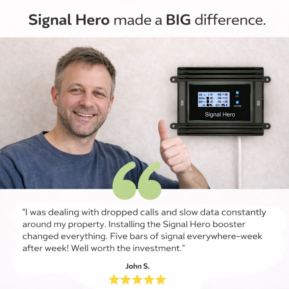 Mobile Signal Booster All Networks – Tri-Band – 300 sqm. (Power Line)